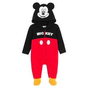 Overal na zip s kapucí Mickey Mouse -červený - 56 RED