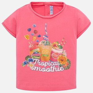 Tričko s krátkým rukávem Smoothie růžové BABY Mayoral velikost: 74 (9 měsíců)