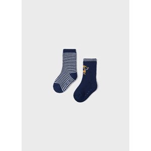 2 pack froté ponožek s protiskluzem ROBOT tmavě modré BABY Mayoral velikost: 80 (12 měsíců)