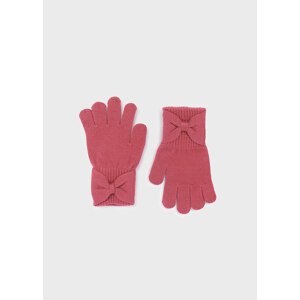Rukavice pletené s mašličkou tmavě růžové MINI Mayoral velikost: 104