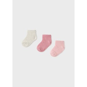 3pack nízkých ponožek světle růžové BABY Mayoral velikost: 68 (6 měsíců)