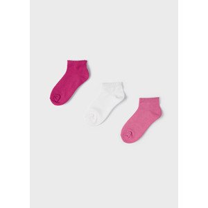 3 pack nízkých ponožek tmavě růžové MINI Mayoral velikost: 4 (EU 23-26)
