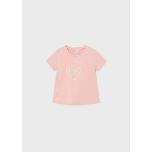 Tričko s krátkým rukávem basic NICE světle růžové BABY Mayoral velikost: 86 (18 měsíců)
