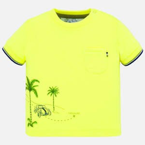 Tričko s krátkým rukávem SAFARI neon žluté  BABY Mayoral velikost: 74 (9 měsíců)