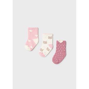 3 pack ponožek MEDVÍDCI světle růžové BABY Mayoral velikost: 80 (12 měsíců)