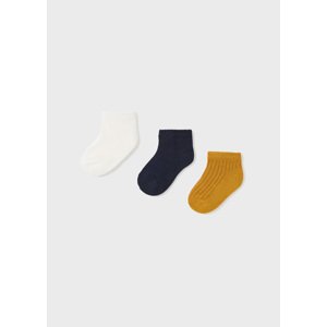 3 pack nízkých jednobarevných ponožek hořčicové BABY Mayoral velikost: 80 (12 měsíců)