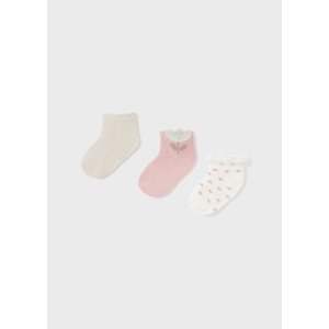 3 pack ponožek KVĚTINKY světle růžové BABY Mayoral velikost: 80 (12 měsíců)