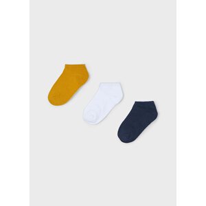 3 pack nízkých jednobarevných ponožek hořčicové MINI Mayoral velikost: 8 (EU 32-35)