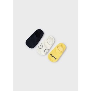 3 pack nízkých ponožek SMILE GANG žluté MINI Mayoral velikost: 8 (EU 32-35)