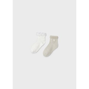 2 pack ponožek s krajkou zlaté MINI Mayoral velikost: 8 (EU 32-35)