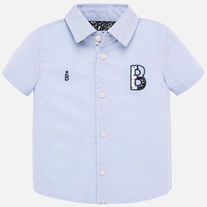 Košile s krátkým rukávem B světle modrá BABY Mayoral velikost: 68 (6 měsíců)