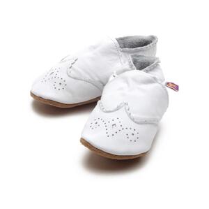 Starchild shoes Kožené capáčky vzor Brogue bílé STARCHILDSHOES velikost: 0-6 měsíců