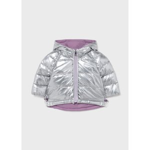 Zimní oboustranná bunda stříbrná BABY Mayoral velikost: 74 (9 měsíců)