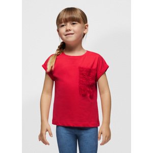 Tričko s krátkým rukávem a kapsičkou červené MINI Mayoral velikost: 104