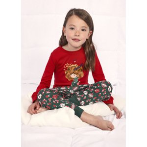 Pyžamo s dlouhým rukávem Vánoční červené MINI Mayoral velikost: 122