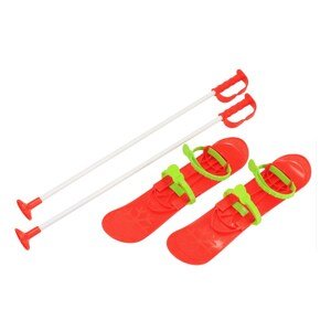 Dětské lyže s vázáním a holemi Baby Mix Varianta: BIG FOOT 42 cm červené - červená