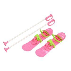 Dětské lyže s vázáním a holemi Baby Mix Varianta: BIG FOOT 42 cm - růžová