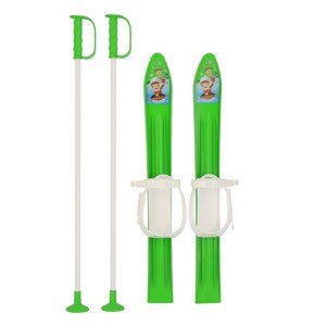 Dětské lyže s vázáním a holemi Baby Mix Varianta: 60 cm - zelená
