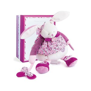 Doudou et Compagnie Paris Doudou Dárková sada - Plyšová hračka růžový králíček 30 cm