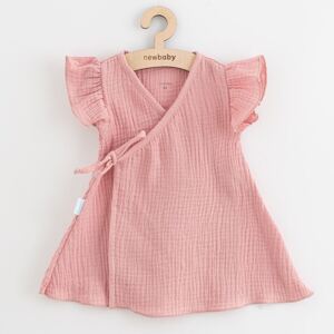 Viga Letní kojeneckmušelínovšaty New Baby Soft dress Varianta: Letní kojenecké mušelínové šaty New Baby Soft dress - růžová/86 (12-18m)