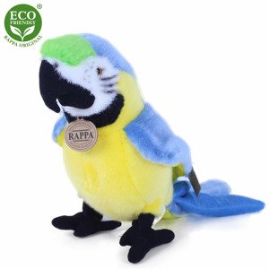RAPPA Plyšový papoušek ara modrý 25 cm ECO-FRIENDLY
