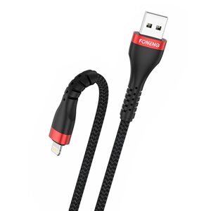 Foneng Kabel USB na Lightning, X82 iPhone 3A, 1m (černý)
