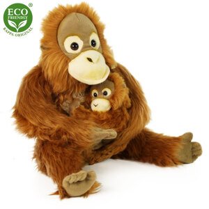 RAPPA Plyšový orangutan s mládětem 28 cm ECO-FRIENDLY