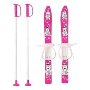 Dětské lyže s vázáním a holemi Baby Mix Varianta: 70 cm - růžová