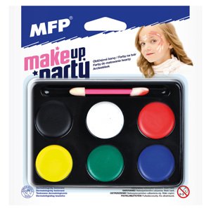 RAPPA Barvy na obličej - make-up se štětečkem-6 ks barev