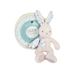 Doudou et Compagnie Paris Doudou Dárková sada - Béžový plyšový králík z BIO bavlny 25 cm