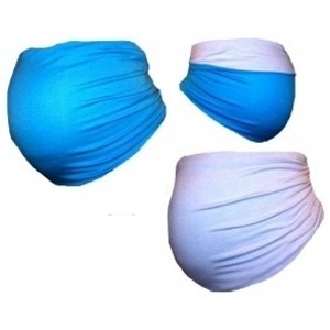 Be MaaMaa Těhotenský pás DUO - modrá s bílou Velikosti těh. moda: XL (42)
