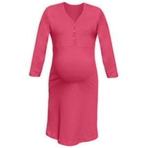 JOŽÁNEK Těhotenská, kojící noční košile PAVLA 3/4 - lososově růžová Velikosti těh. moda: L/XL