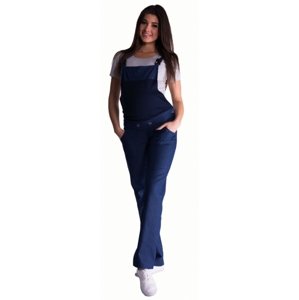 Be MaaMaa Těhotenské kalhoty s láclem - tmavý jeans Velikosti těh. moda: M (38)