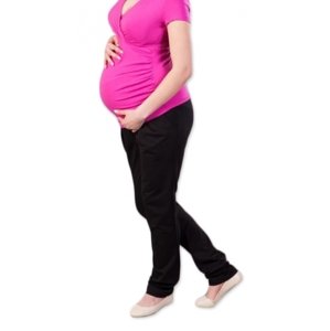 Těhotenské kalhoty/tepláky Gregx,  Awan s kapsami - černé, vel. XS Velikosti těh. moda: XS (32-34)