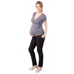 Těhotenské kalhoty Gregx,  Kofri - černé Velikosti těh. moda: XS (32-34)