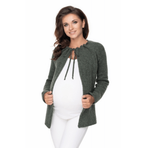 Be MaaMaa Těhotenský svetřík, kardigan na zavazování, khaki Velikosti těh. moda: UNI