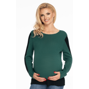 Be MaaMaa Těhotenský svetr - zeleno/černý Velikosti těh. moda: UNI