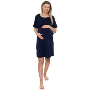 Dámská těhotenská/kojící noční košile Luna, granát, Be MaaMaa Velikosti těh. moda: XL (42)