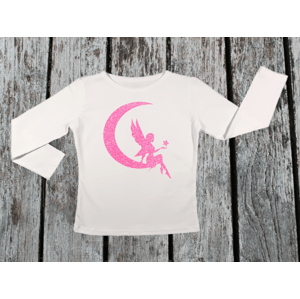 KIDSBEE Dívčí bavlněné tričko Fairy - bílé, vel. 98 Velikost koj. oblečení: 98 (2-3r)