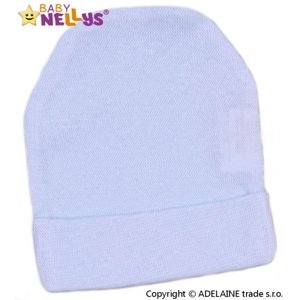 Baby Nellys Novorozenecká čepička  - sv. modrá, vel. 56 Velikost koj. oblečení: 62 (2-3m)