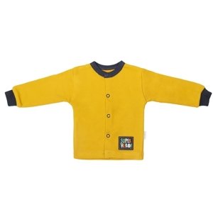 Mamatti Novorozenecká bavlněná košilka, kabátek, Hero - hořčicová Velikost koj. oblečení: 50 (0-1m)