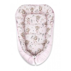 Miminu Oboustranné hnízdečko, Bavlna + Velvet, 55 x 75 cm, Little Balerina - růžová
