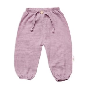 Baby Nellys Mušelínové kalhoty Girl, Hand Made, pudrově růžové Velikost koj. oblečení: 68 (3-6m)