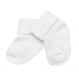 Kojenecké ponožky, Baby Nellys, bílé Velikost koj. oblečení: 56-62 (0-3m)