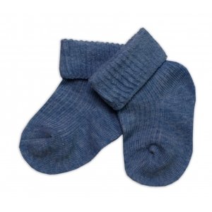 Kojenecké ponožky, Baby Nellys, jeans Velikost koj. oblečení: 56-62 (0-3m)
