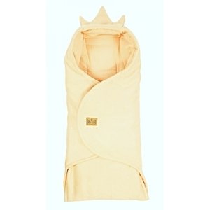 Zavinovací deka s kapucí Little Elite, 100 x 115 cm, Kralovská koruna - pudrově růžová
