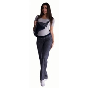 Be MaaMaa Těhotenské kalhoty s láclem - granátový melírek Velikosti těh. moda: S (36)