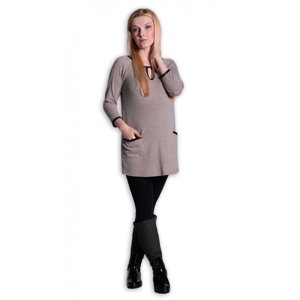 Be MaaMaa Tunika, šaty 3/4 rukáv - béžová Velikosti těh. moda: L/XL