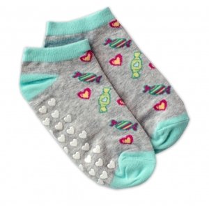NVT Dětské ponožky s ABS Bonbóny - šedé Velikost koj. oblečení: 19-22
