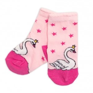 BN Dětské bavlněné ponožky Labuť - růžové Velikost koj. oblečení: 15-18